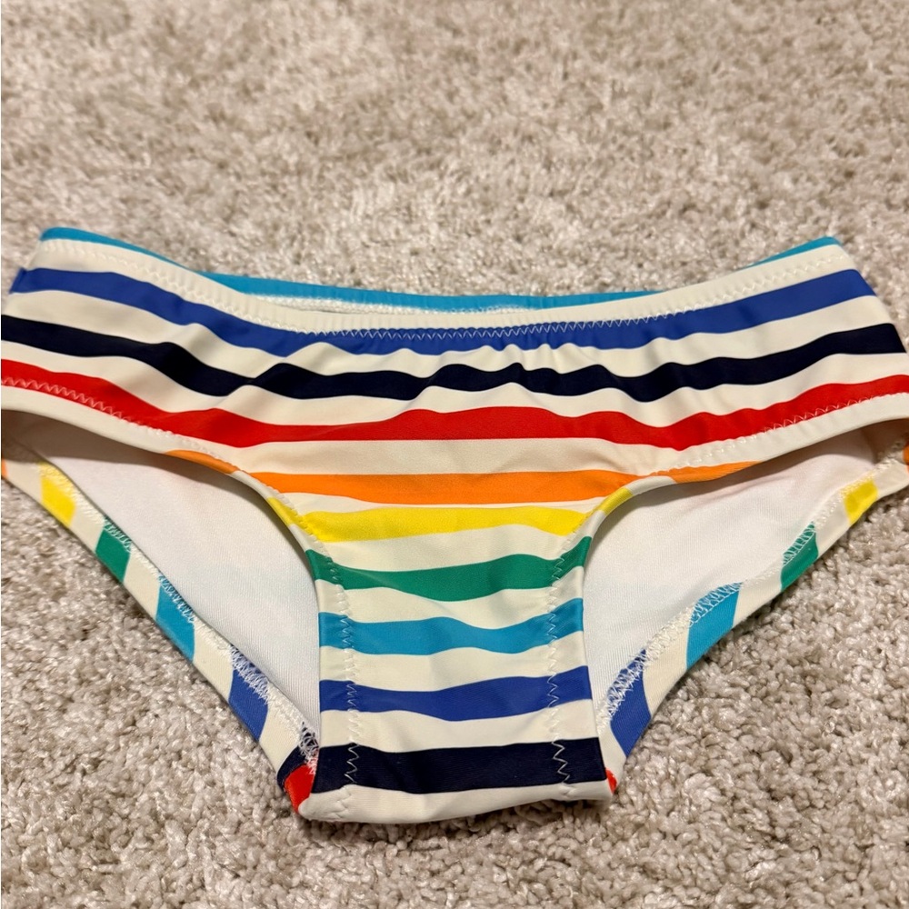 Primary rainbow Striped Bikini Bottom
